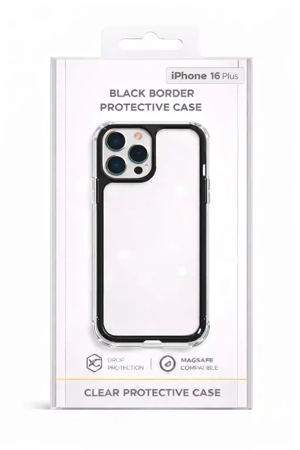 Black Border Protective Case For iPhone 16 Plus