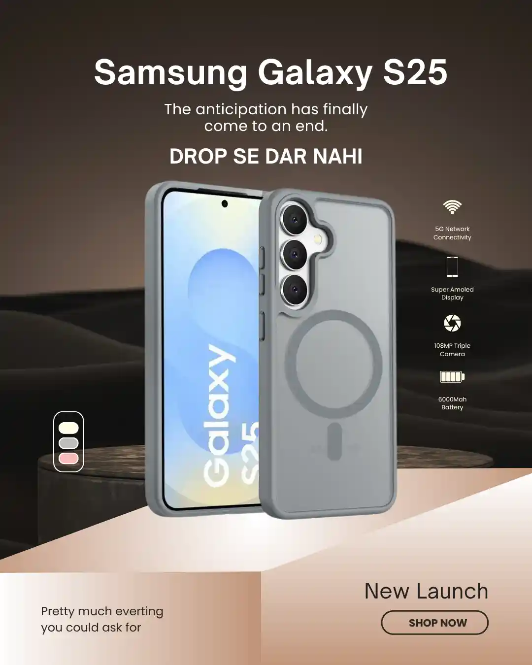 Shockproof Case for Samsung Galaxy S25 – Slim Durable Cover