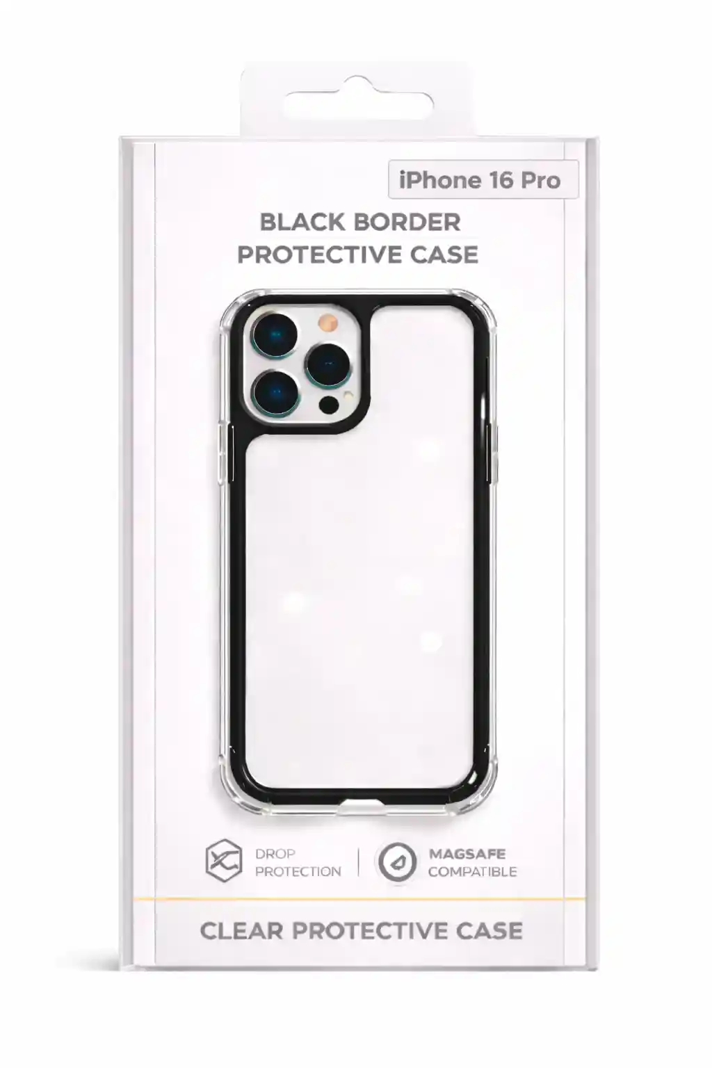 Black Border Protective Case For iPhone 16 Pro