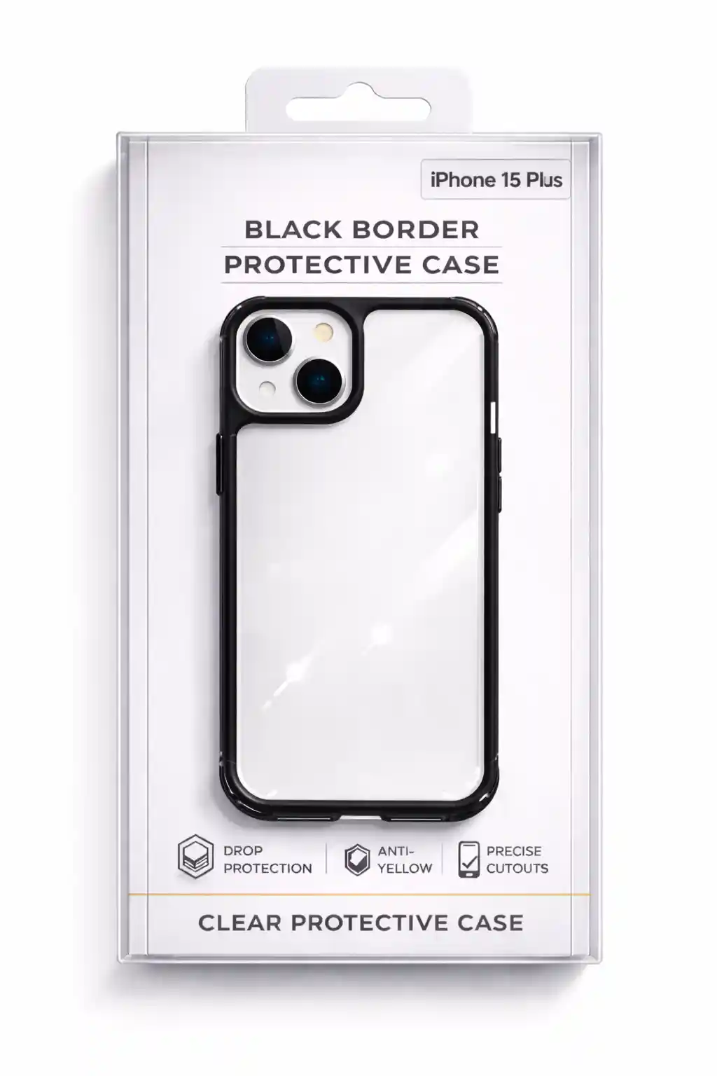 Black Border Protective Case For iPhone 15 Plus