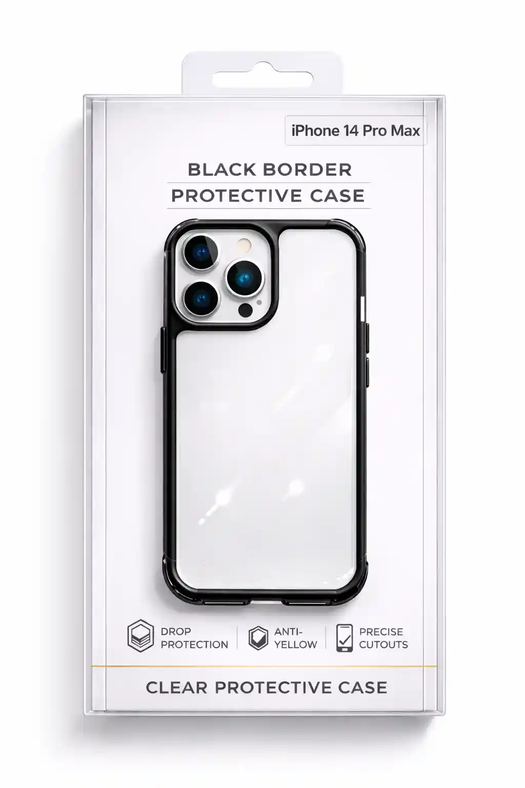 Black Border Protective Case For iPhone 14 Pro Max